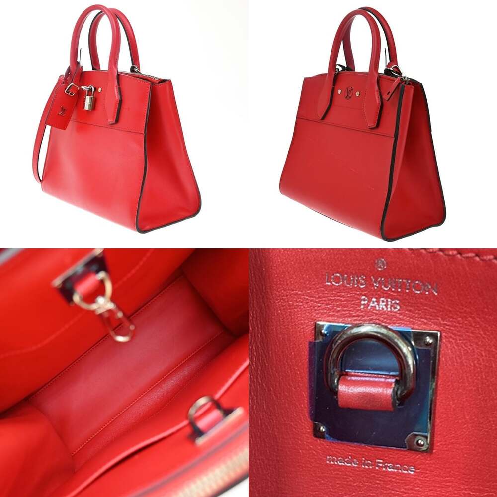 Louis Vuitton Leather City Steamer Handbag Red - Picture 3 of 6
